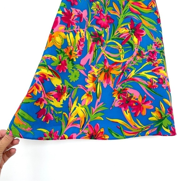 J. Crew  tank top, racer back with adjustable straps, in a tropical floral print - Picture 4 of 11